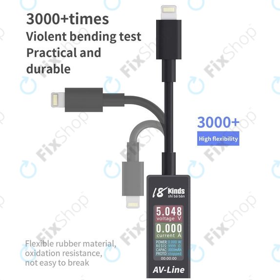 AV-Line - Cablu de Incărcare cu Detectare Inteligentă (Lighting - USB-C)