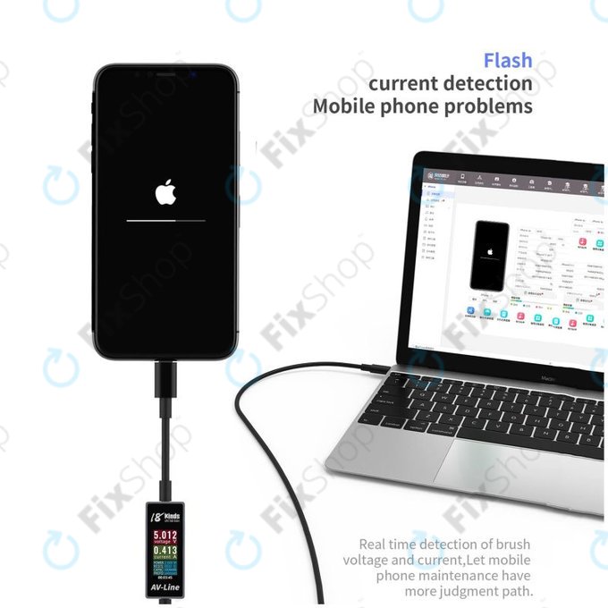 AV-Line - Cablu de Incărcare cu Detectare Inteligentă (Lighting - USB-C)