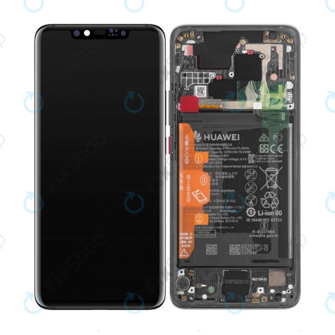 Huawei Mate 20 Pro - Ecran LCD + Sticlă Tactilă + Ramă + Baterie (Black) - 02352FRL Genuine Service Pack