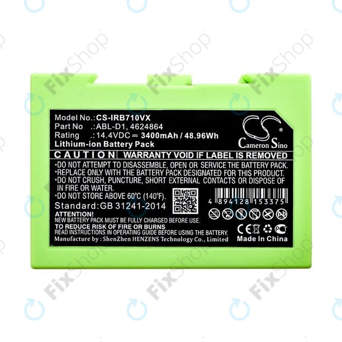 iRobot Roomba e-series, i-series - Baterie ABL-D1, 4624864, ABL-D2 Li-Ion 14.4V 3400mAh HQ