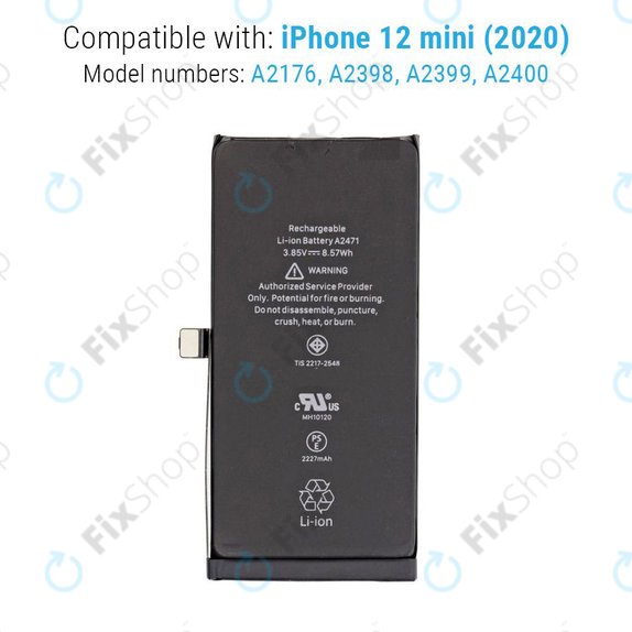 Baterie pentru iPhone 12 Mini, 2227mAh, A2471, Service Pack