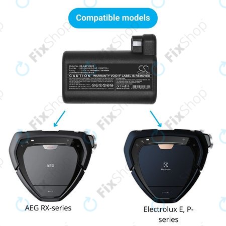 AEG RX-series, Electrolux E, P-series - Baterie S91-0400410-SU2, OSBP72LI, OSBP72LI25 Li-Ion 7.2V 3400mAh HQ
