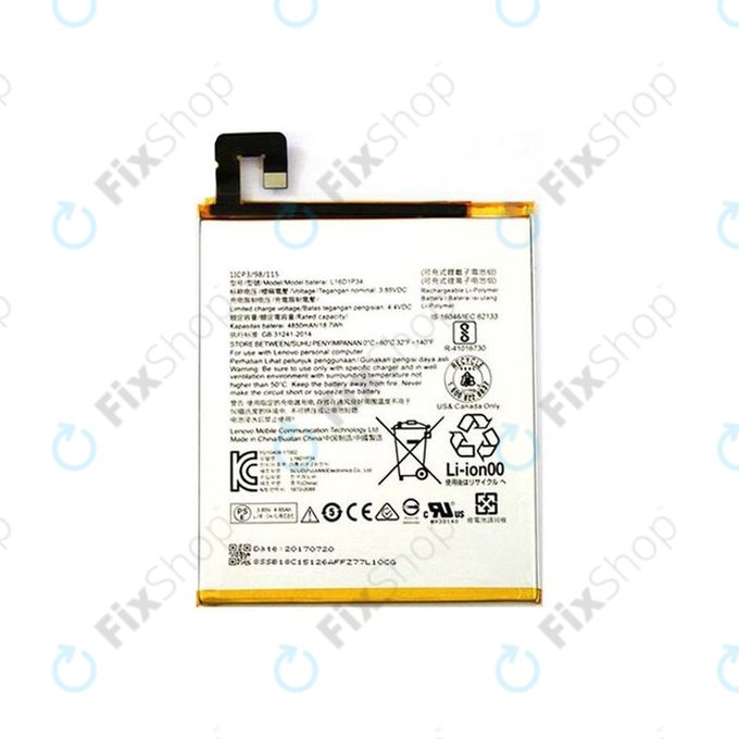 Lenovo Tab 4 8 TB-8704F - Baterie L16D1P34, L20D1P31 4850mAh