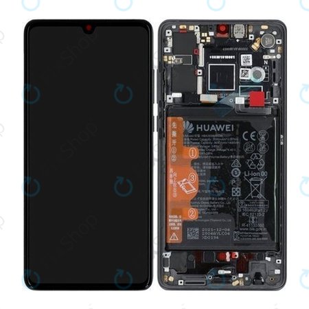 Huawei P30 - Ecran LCD + Sticlă Tactilă + Ramă + Baterie (Black) - 02354HLT Genuine Service Pack