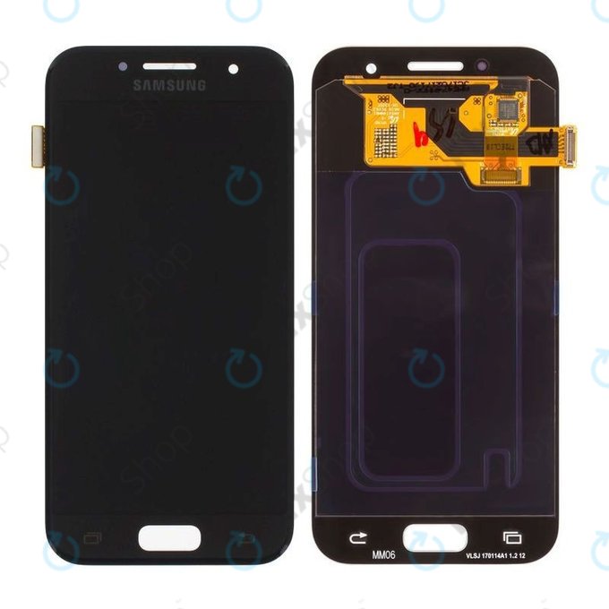 Samsung Galaxy A3 A320F (2017) - Ecran LCD + Sticlă Tactilă (Black Sky) - GH97-19732A, GH97-19753A Genuine Service Pack