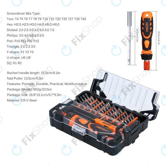 Jakemy JM-6124 - Set de Unelte de service pentru service electronic 48în1