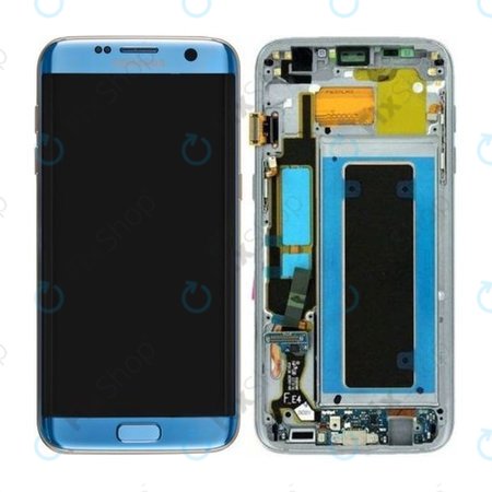 Samsung Galaxy S7 Edge G935F - Ecran LCD + Sticlă Tactilă + Ramă (Coral Blue) - GH97-18533G, GH97-18594G, GH97-18767G Genuine Service Pack