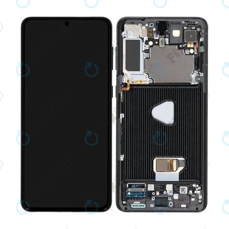 Samsung Galaxy S21 Plus G996B - Ecran LCD + Sticlă Tactilă + Ramă (Phantom Black) - GH82-24554A, GH82-24553A, GH82-27267A Genuine Service Pack