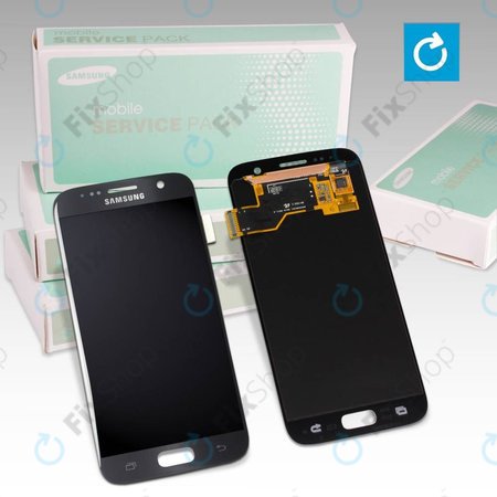 Samsung Galaxy S7 G930F - Ecran LCD + Sticlă Tactilă (Black) - GH97-18523A, GH97-18761A, GH97-18757A Genuine Service Pack