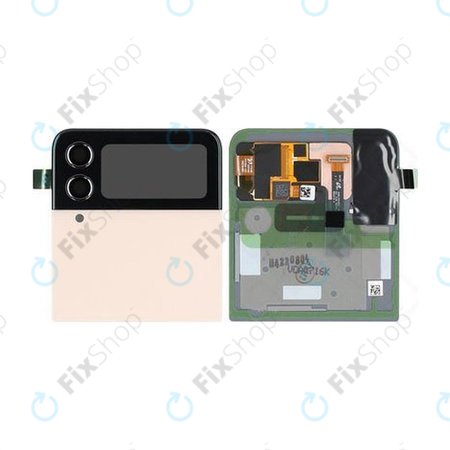 Samsung Galaxy Z Flip 4 F721B - Ecran LCD + Sticlă tactilă + Ramă (Extern) (Pink Gold) - GH97-27947C Genuine Service Pack