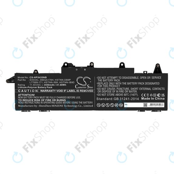 Baterie pentru HP ProBook x360 435 G7, 3550mAh, Li-Pol, 11.55V, SX03XL, HQ