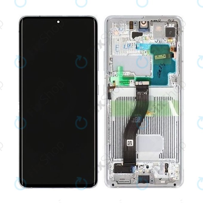 Samsung Galaxy S21 Ultra G998B - Ecran LCD + Sticlă Tactilă + Ramă (Phantom Silver) - GH82-24589B, GH82-26035B, GH82-26036B Genuine Service Pack