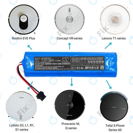 Xiaomi Roidmi EVE Plus, Viomi, Lydsto, Proscenic, Tefal - Baterie NR18650 M26-4S2P, SUN-INTE-181, H18650CH-4S2P Li-Ion 14.4V 5200mAh HQ