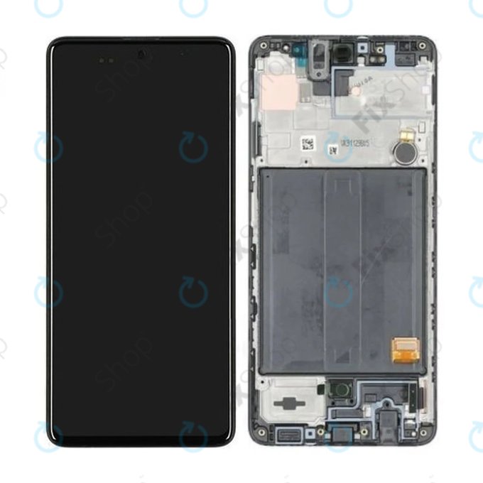 Samsung Galaxy A51 A515F - Ecran LCD + Sticlă Tactilă + Ramă (Prism Crush Black) - GH82-21669A, GH82-21680A, GH82-22083A, GH82-22084A Genuine Service Pack