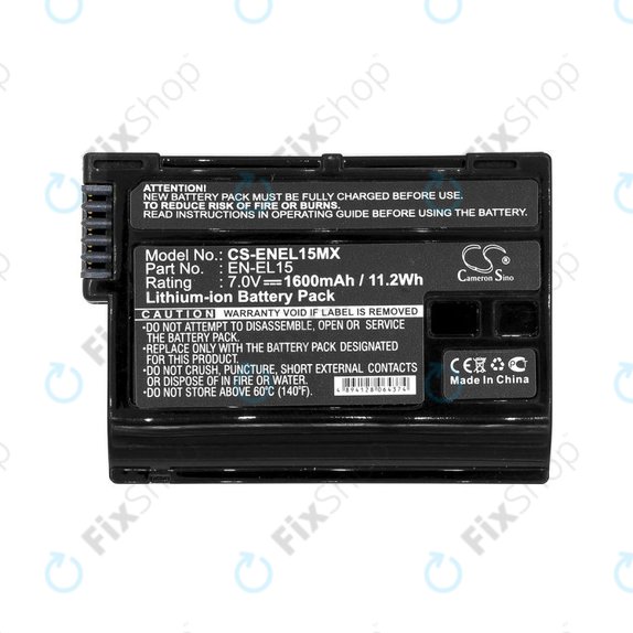 Baterie pentru Nikon Coolpix D7000, 1600mAh, Li-Ion, 7V, EN-EL15, HQ