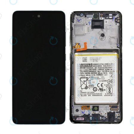 Samsung Galaxy A52s 5G A528B - Ecran LCD + Sticlă Tactilă + Ramă + Baterie (Awesome White) - GH82-26912D, GH82-26909D Genuine Service Pack