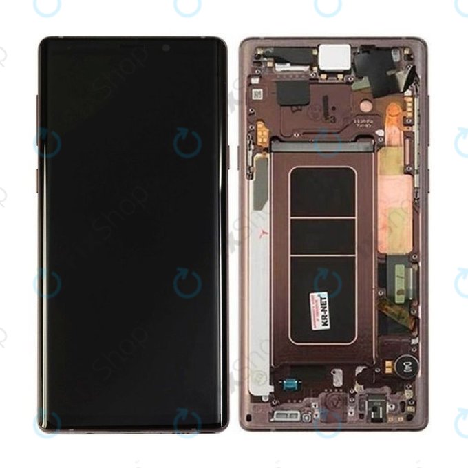 Samsung Galaxy Note 9 N960U - Ecran LCD + Sticlă Tactilă + Ramă (Metallic Copper) - GH97-22269D, GH97-23737D, GH97-22270D Genuine Service Pack