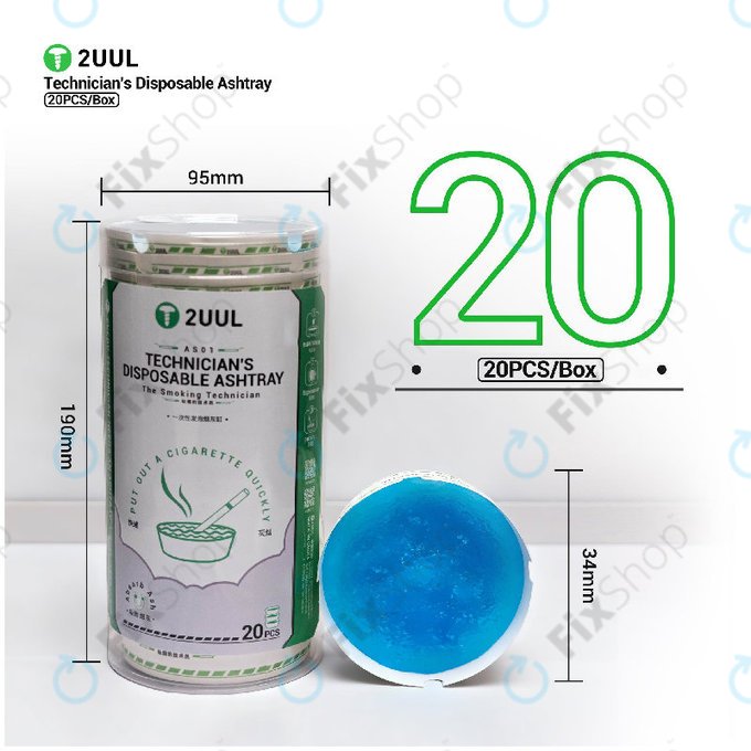 Scrumieră de unică folosință pentru tehnicieni, 2UUL AS01, 20 buc/cutie