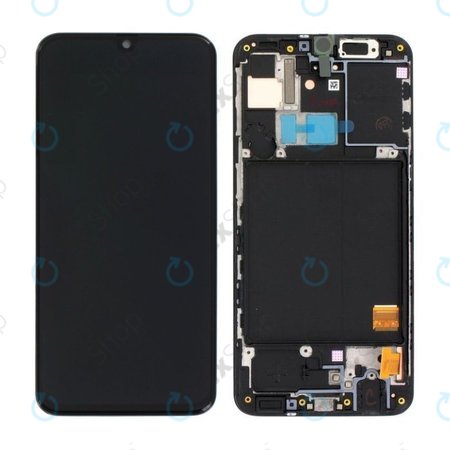 Samsung Galaxy A40 A405F - Ecran LCD + Sticlă Tactilă + Ramă (Black) - GH82-19672A, GH82-19674A Genuine Service Pack