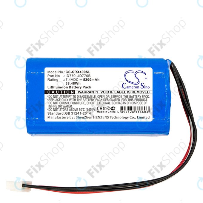 Baterie pentru Sony Srs-Xb40, Srs-Xb41, 5200mAh, Li-Ion, 7.4V, ID770, HQ