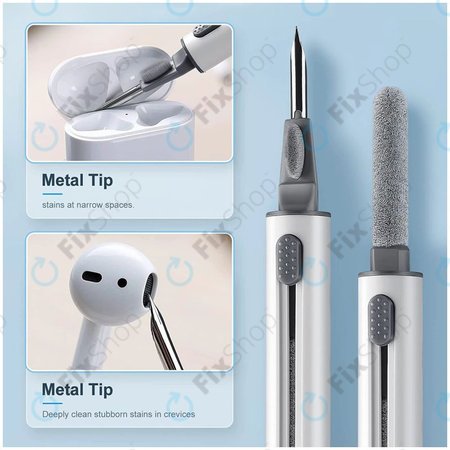 Stilou de curățare pentru curățarea telefoanelor și căștilor (alb)