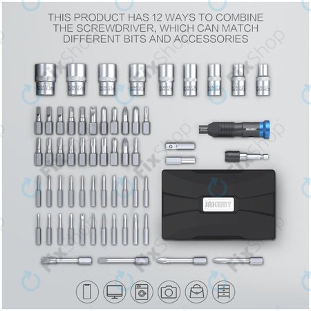 Jakemy JM-6125 - Set de Șurubelnițe de top 60in1