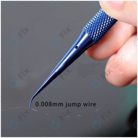 2UUL BlueT Cap curbat - Pensetă din titan cu cap curbat (vârf 0,1 mm)