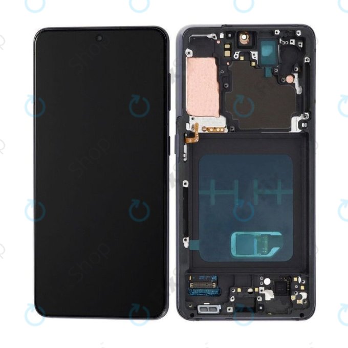 Samsung Galaxy S21 G991B - Ecran LCD + Sticlă Tactilă + Ramă (Phantom Grey) OLED