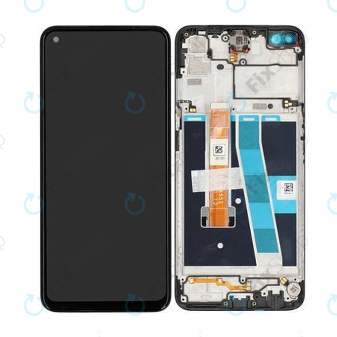 Oppo A52 - Ecran LCD + Sticlă tactilă + Ramă (Black) - O-4904028 Genuine Service Pack