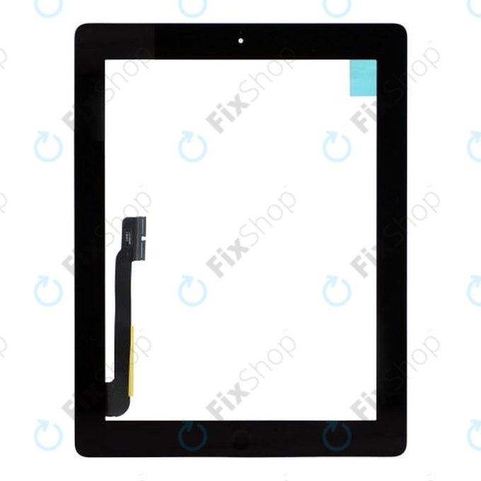 Apple iPad 3, iPad 4 - Sticlă Tactilă + Buton Acasă (Black)