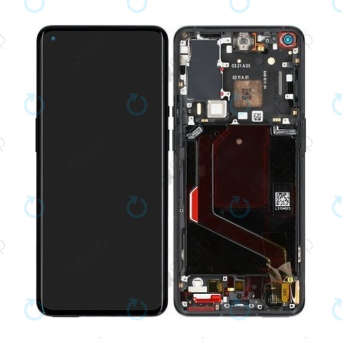 OnePlus 9 Pro - Ecran LCD + Sticla Tactilă + Ramă (Stellar Black) - 1001100044 Genuine Service Pack