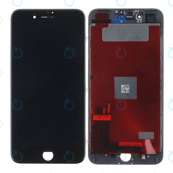Ecran pentru iPhone 7 Plus, Black, Sticlă tactilă cu ramă