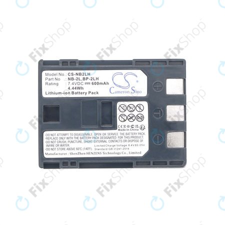 Baterie pentru Canon EOS 350D, 400D, PowerShot S30, S60, S80, 600mAh, Li-Ion, 7.4V, NB-2LH, HQ