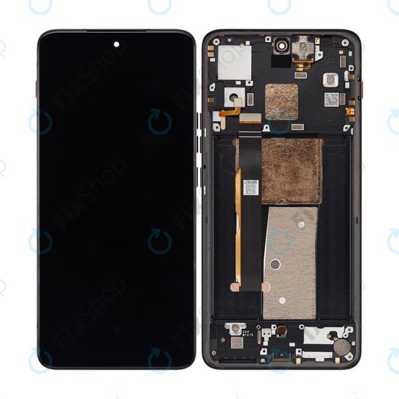 Motorola Thinkphone - Ecran LCD + Sticlă Tactilă + Ramă (Carbon Black) OLED