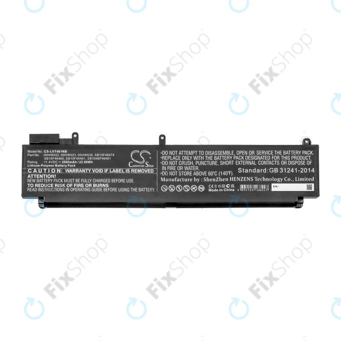 Baterie pentru Lenovo ThinkPad T460s, T470s, 2000mAh, Li-Pol, 11.4V, 00HW022, HQ
