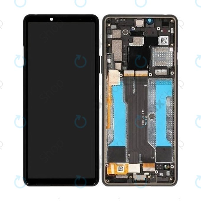 Sony Xperia 10 III - Ecran LCD + Sticla Tactilă + Ramă (Black) - A5034092A Genuine Service Pack