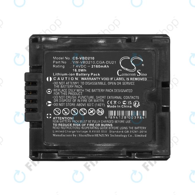 Baterie pentru Panasonic NV, PV, VDR, Hitachi DZ, 2160mAh, Li-Ion, 7.4V, BZ-BP14S, HQ