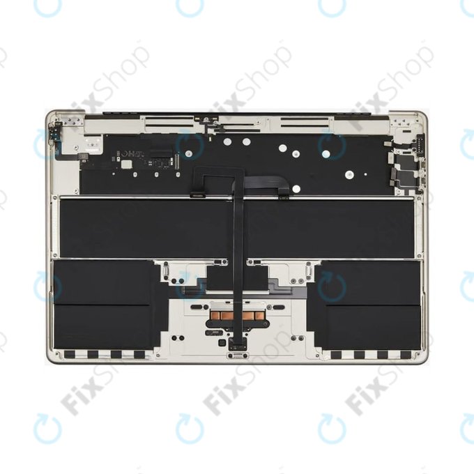 Ramă superioară tastatură pentru MacBook Air 15", A3114 (2024), cu tastatură US și baterie, Starlight, 661-40268, Genuine Apple