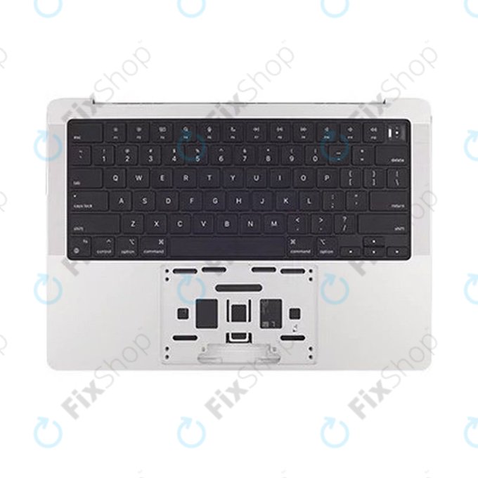 Ramă superioară tastatură pentru MacBook Pro 14", A2442 (2021), A2779 (2023), cu tastatură US și baterie, Silver, 661-21973, Genuine Apple