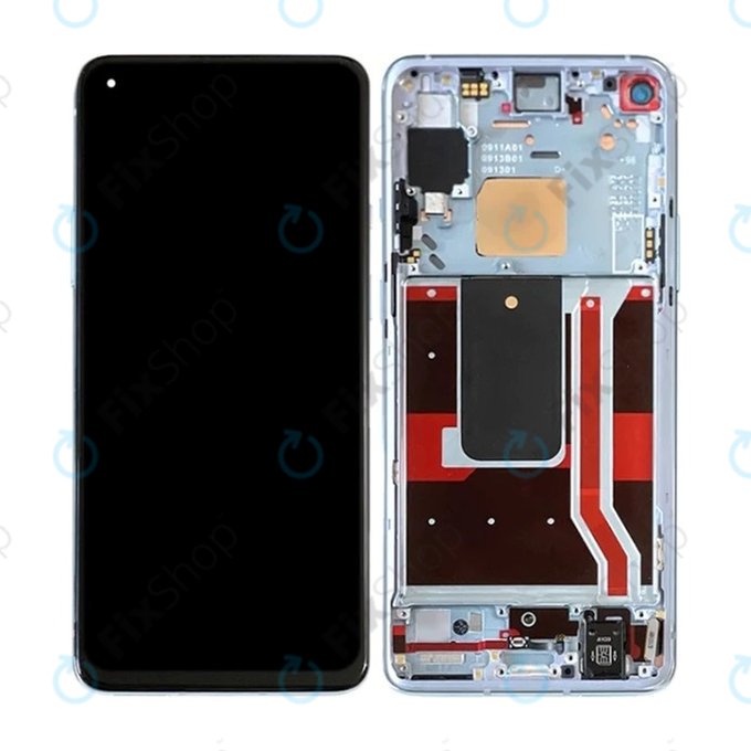 OnePlus 8T - Ecran LCD + Sticlă Tactilă + Ramă (Black) TFT