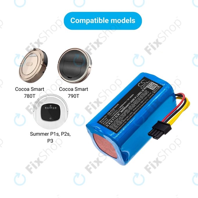 Proscenic Cocoa Smart 780T, 790T, Summer P1s, P2s - Baterie VR1717 Li-Ion 14.8V 2600mAh HQ