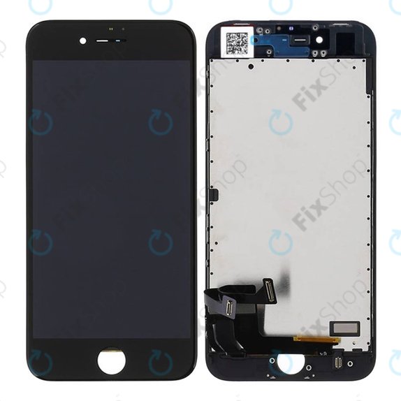 Ecran pentru iPhone 8, SE (2020), SE (2022), Black, Sticlă tactilă cu ramă, Refurbished