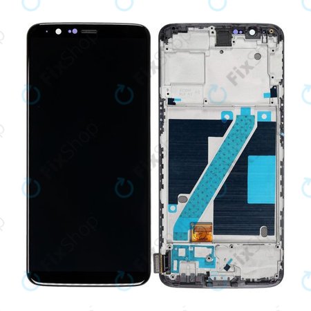 OnePlus 5T - Ecran LCD + Sticlă Tactilă + Ramă (Black) OLED