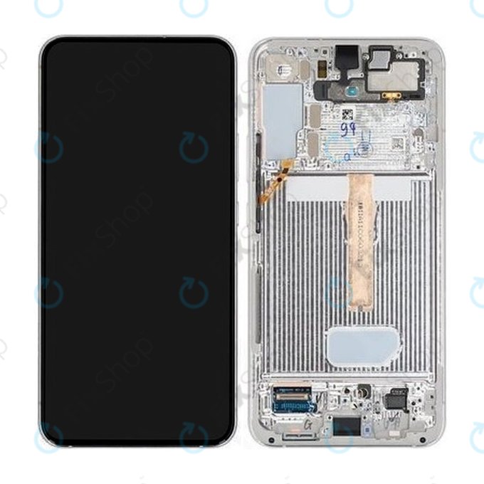 Samsung Galaxy S22 Plus S906B - Ecran LCD + Sticlă Tactilă + Ramă (Phantom White) - GH82-27500B, GH82-27501B Genuine Service Pack