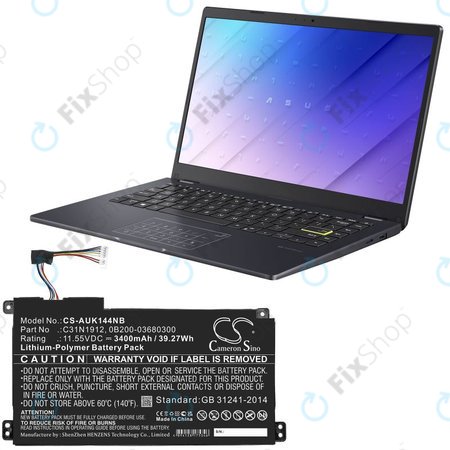 Baterie pentru Asus Vivobook 14, E510, 3400mAh, Li-Pol, 11.55V, C31N1912, HQ