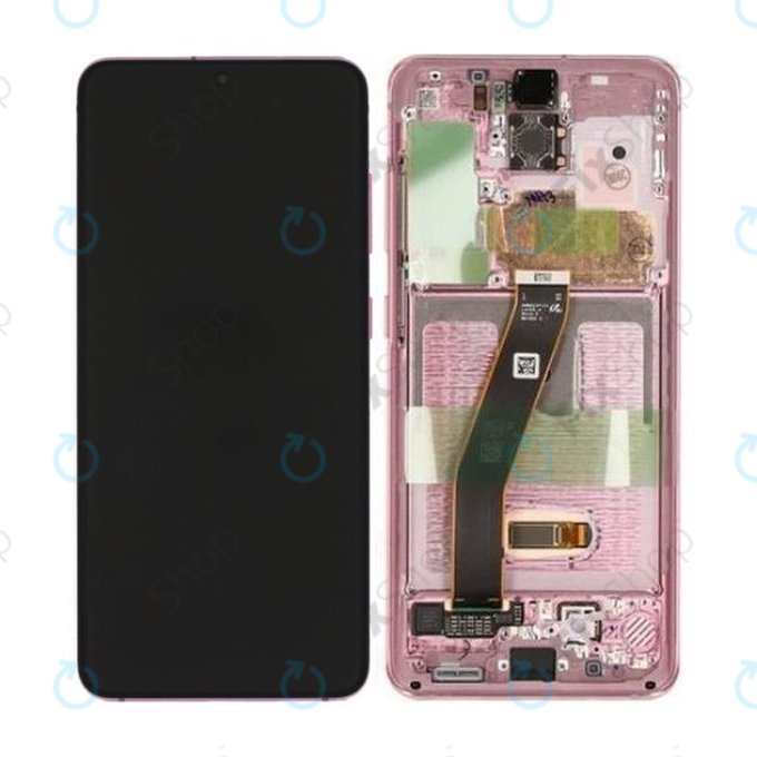 Samsung Galaxy S20 G980F - Ecran LCD + Sticlă Tactilă + Ramă (Cloud Pink) - GH82-22123C, GH82-22131C, GH82-31432C, GH82-31433C Genuine Service Pack