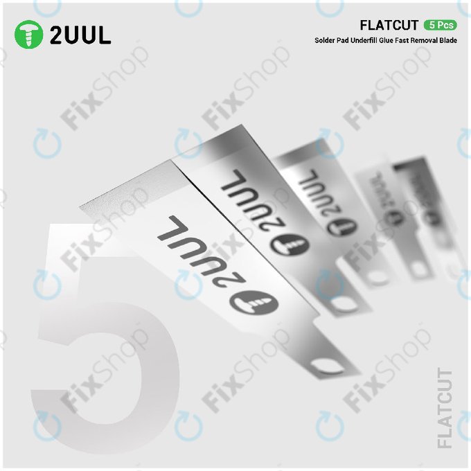 Lame pentru îndepărtarea adezivului underfill, tăietură plată, 2UUL DA28, 5 buc/pachet