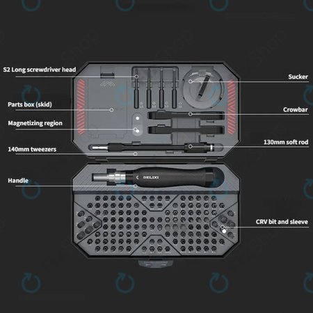 Xiaomi DELIXI - Set de șurubelnițe 145v1