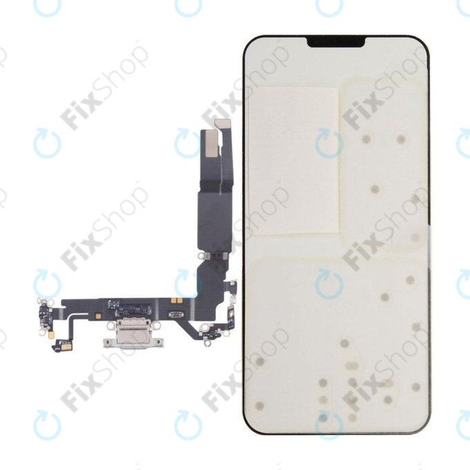 Conector de Încărcare + Cablu Flex pentru iPhone 17 | White | 923-13604 | Genuine Apple
