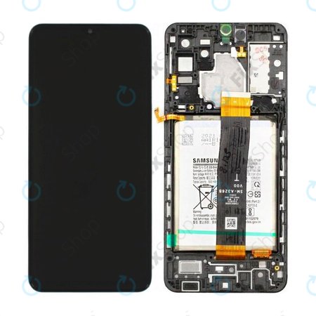 Samsung Galaxy A32 5G A326B - Ecran LCD + Sticlă Tactilă + Ramă + Baterie (Awesome Black) - GH82-25121A, GH82-25122A Genuine Service Pack